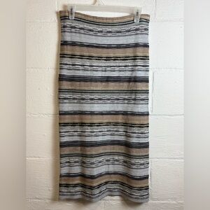 Free People Woman’s Woven Knit Bohemian Chic MIDI Straight Skirt Size Medium